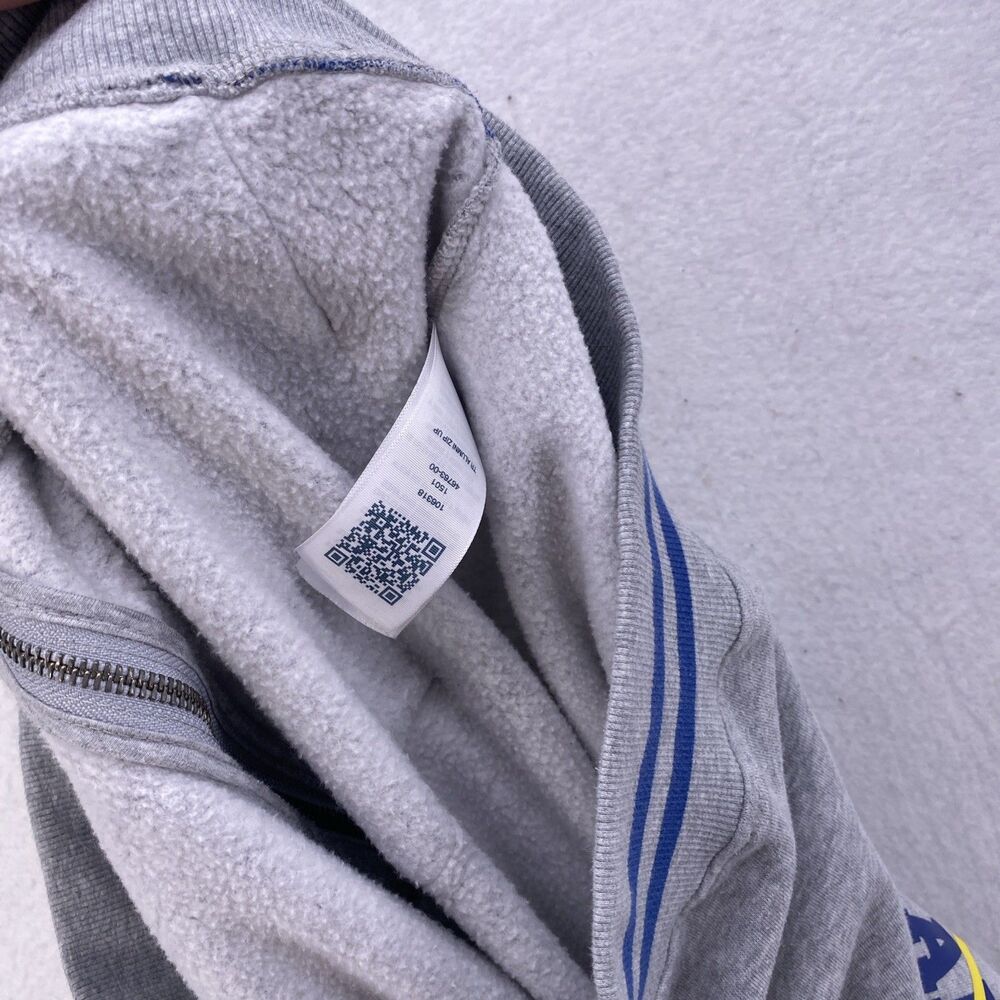 True Religion Alumni Logo Full Zip Hoodie Mens Medium Gray Streetwear Skater - Picture 11 of 13
